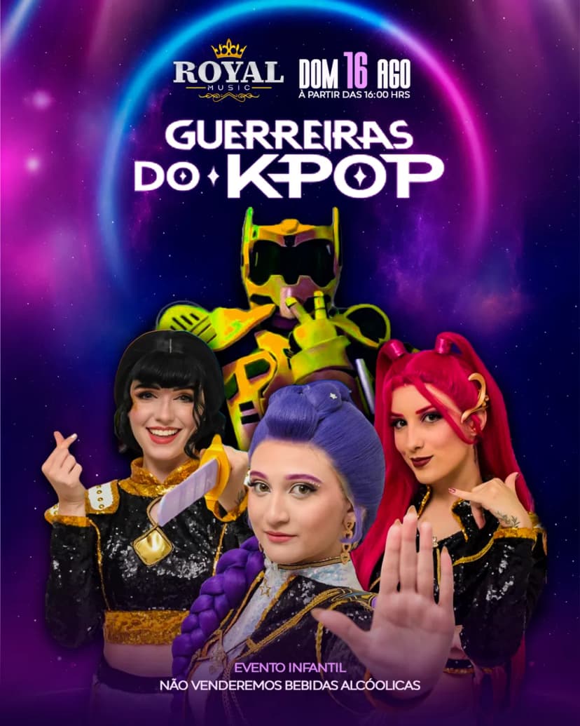 Guerreiras do K-Pop - evento infantil