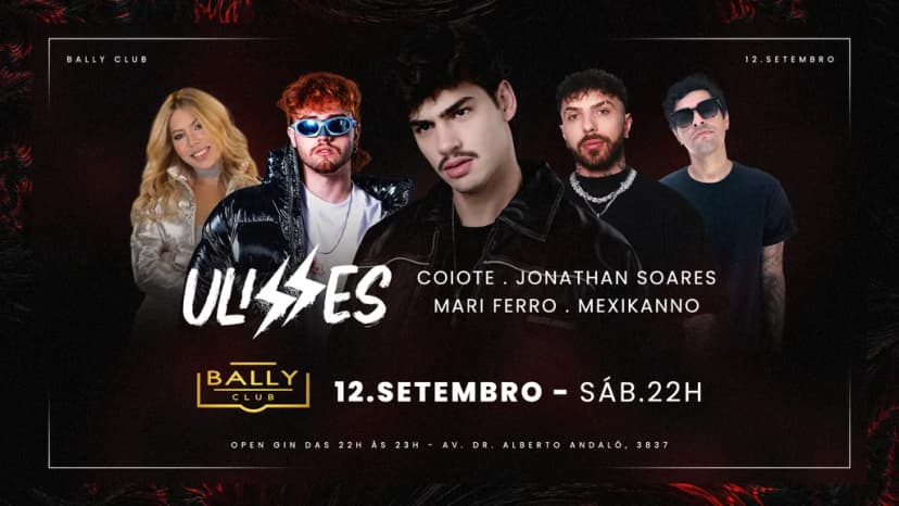 SÁBADO COM ULISSES NA BALLY CLUB ⚡🍸